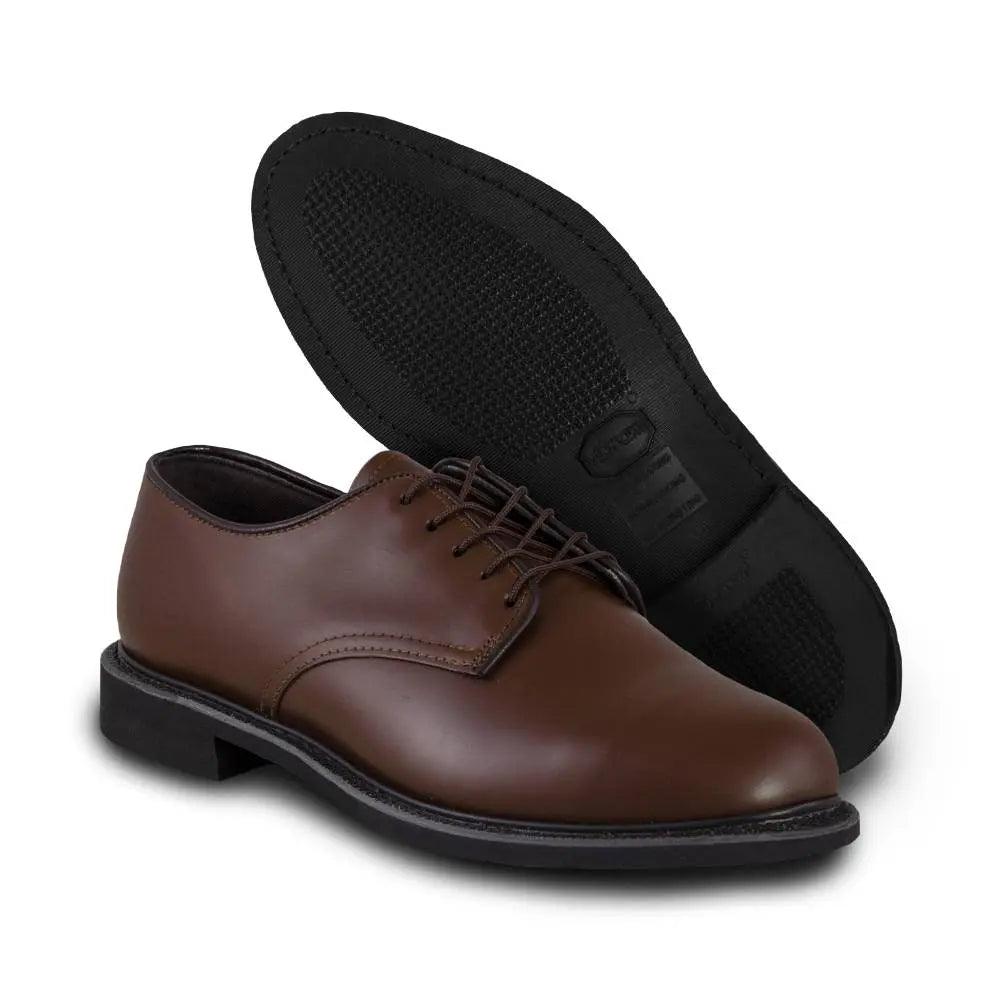 altama dress oxford brown leather shoes ALTAMA Men's Brown Leather Oxford Dress Shoes USA Made Uniform Style 608004