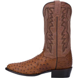 Dan Post Exotic Full Quill Ostrich Skin Round Toe Cowboy Boot DP2323 - BootSolution