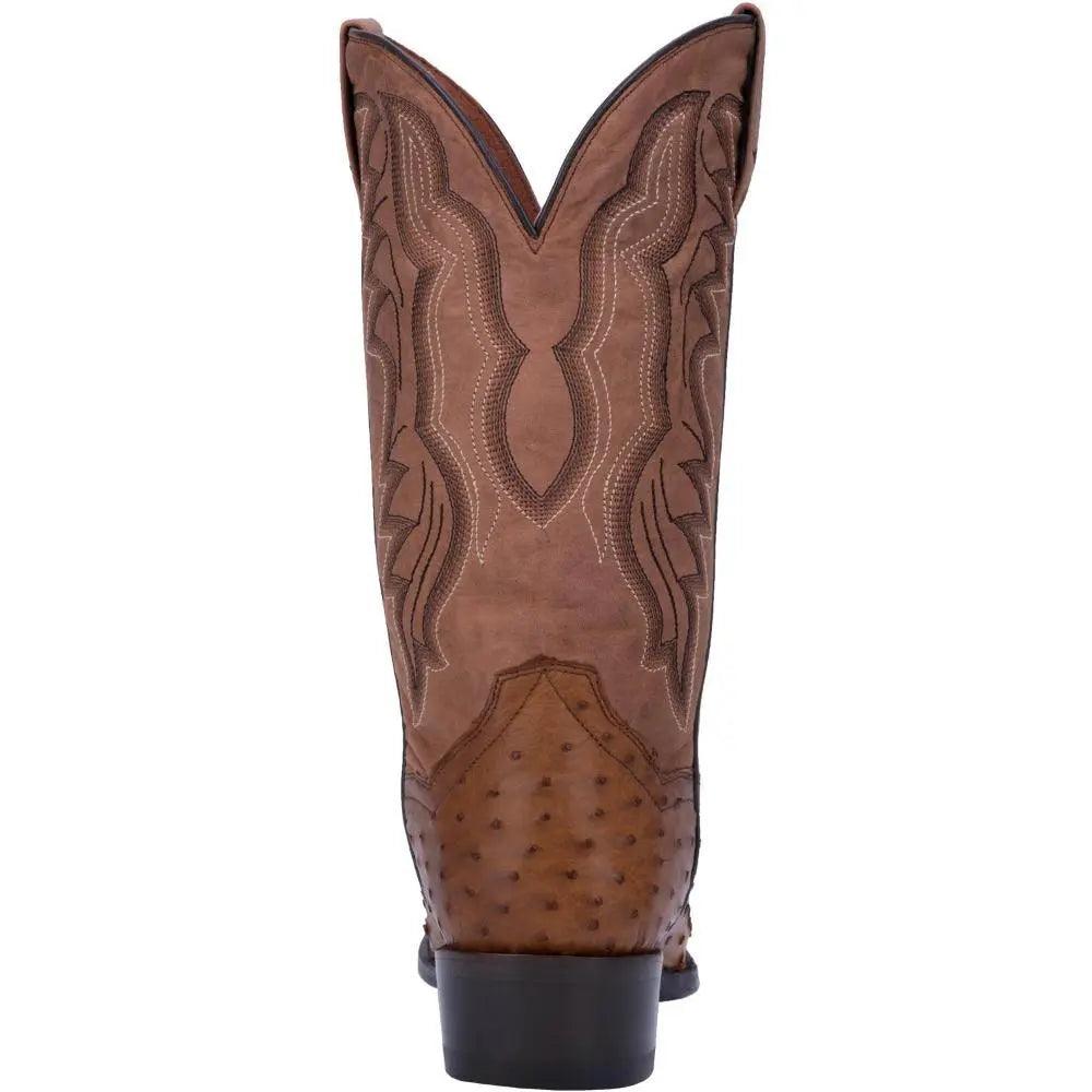 Dan Post Exotic Full Quill Ostrich Skin Round Toe Cowboy Boot DP2323 - BootSolution
