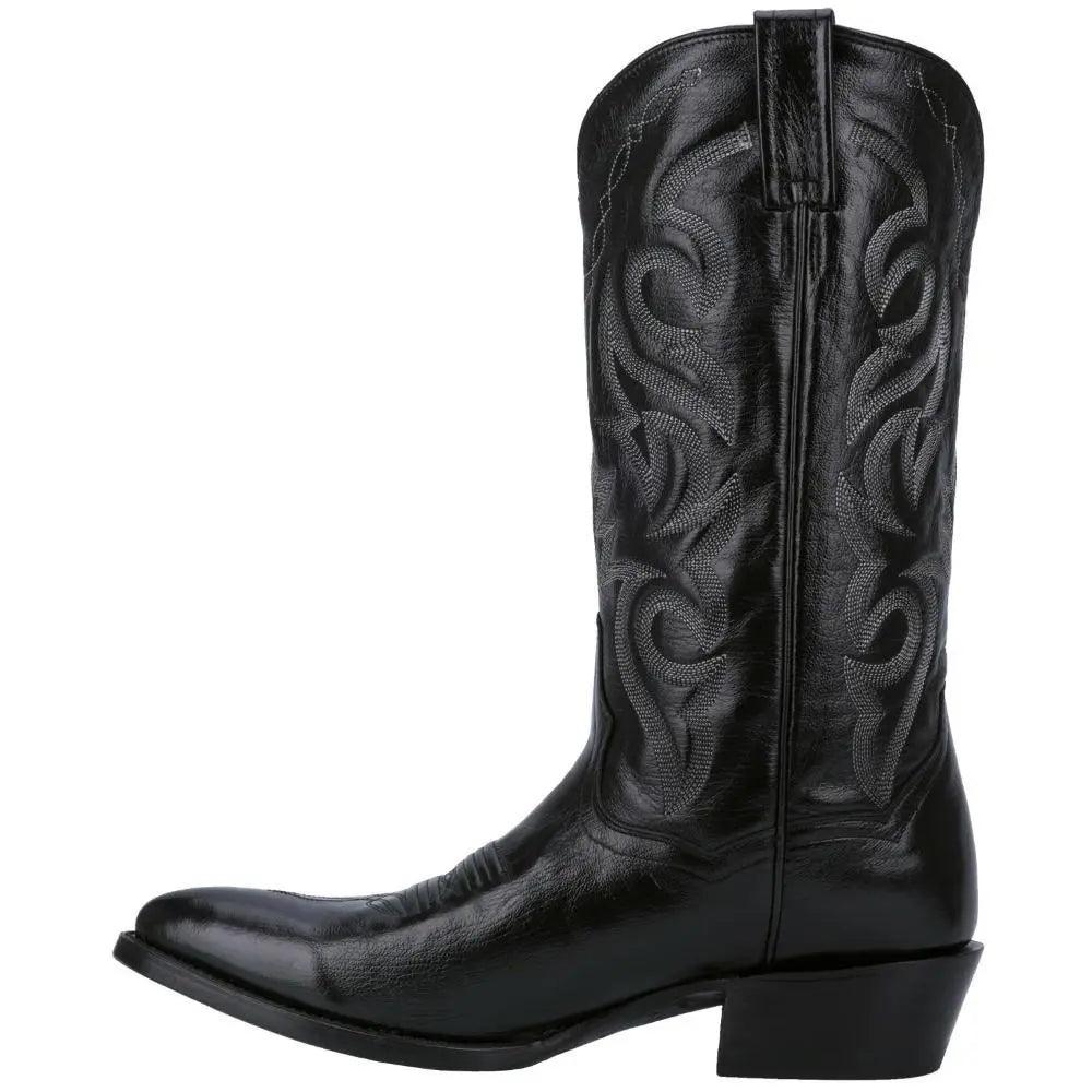 Dan Post Men's Classic Design Western Toe Black Leather Cowboy Boot DP2110J - BootSolution