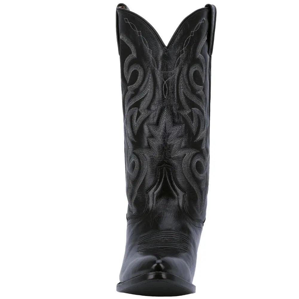 Dan Post Men's Classic Design Western Toe Black Leather Cowboy Boot DP2110J - BootSolution