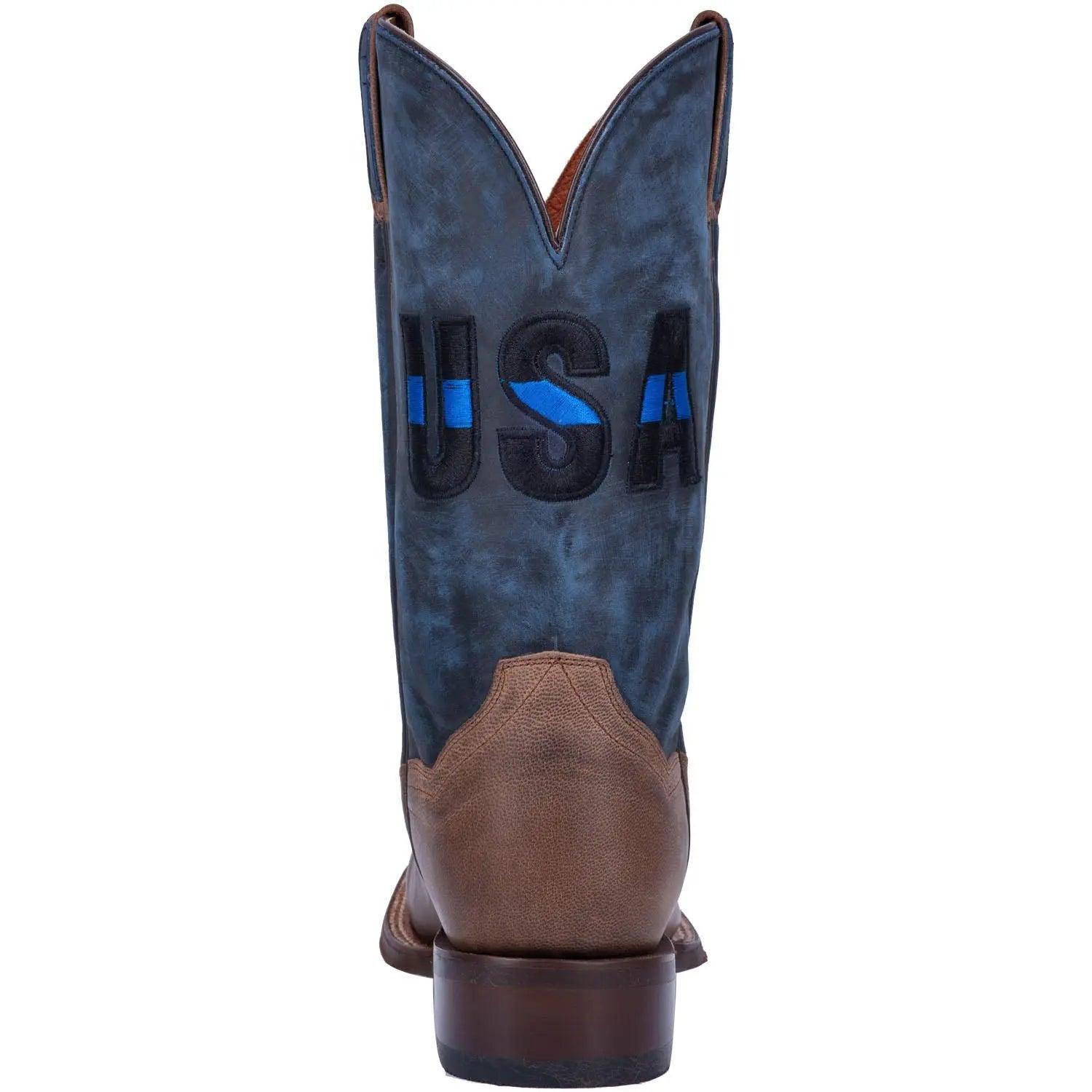 Dan Post Men’s Thin Blue Line Square Toe Boot DP4515 - BootSolution