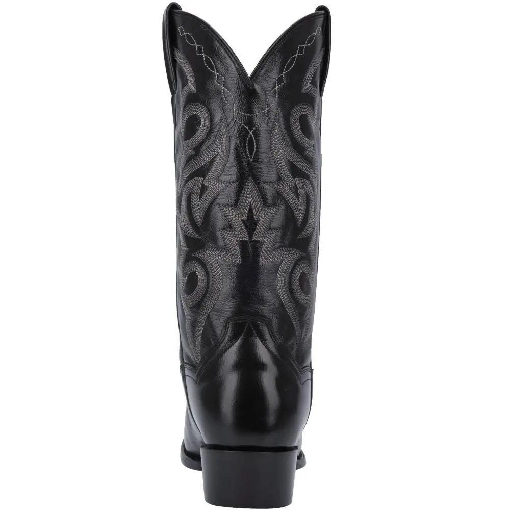 Dan Post Milwaukee Men's Black Leather Round Toe Cowboy Boot DP2110R - BootSolution