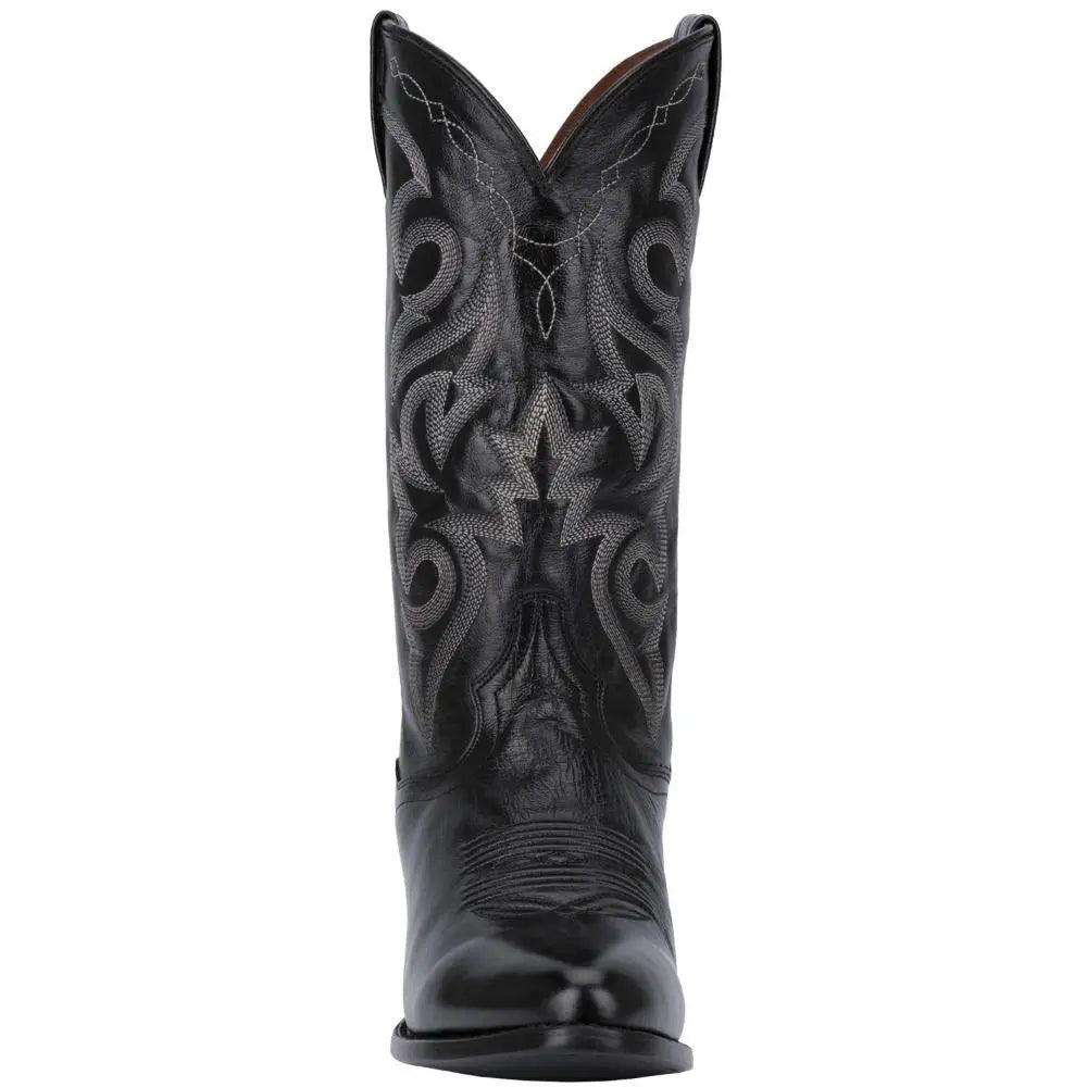 Dan Post Milwaukee Men's Black Leather Round Toe Cowboy Boot DP2110R - BootSolution
