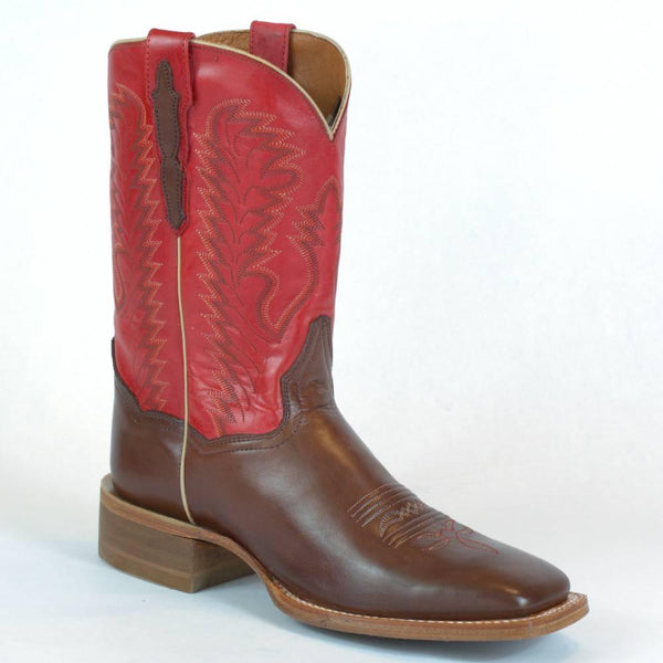 Dan Post Square Toe Dress Cowboy Boot-Brown Leather Roper 4-131-1 - BootSolution
