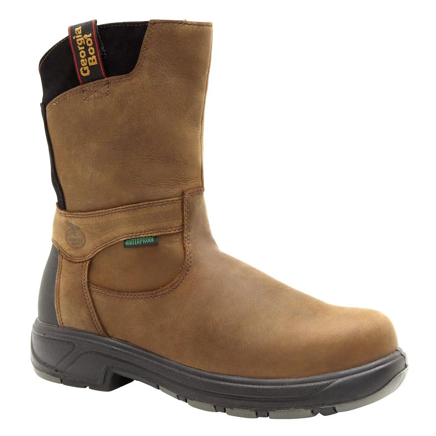 Georgia Boot Mens Waterproof Composite Toe Pull-On Work Boots G5644 - BootSolution