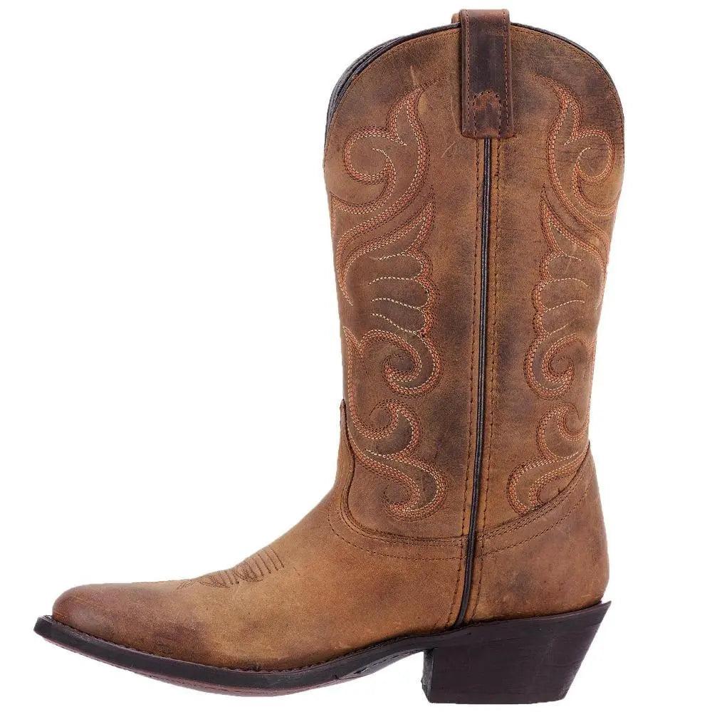 Laredo Bridget Tan Leather Western Round Toe Boot 51084 - BootSolution