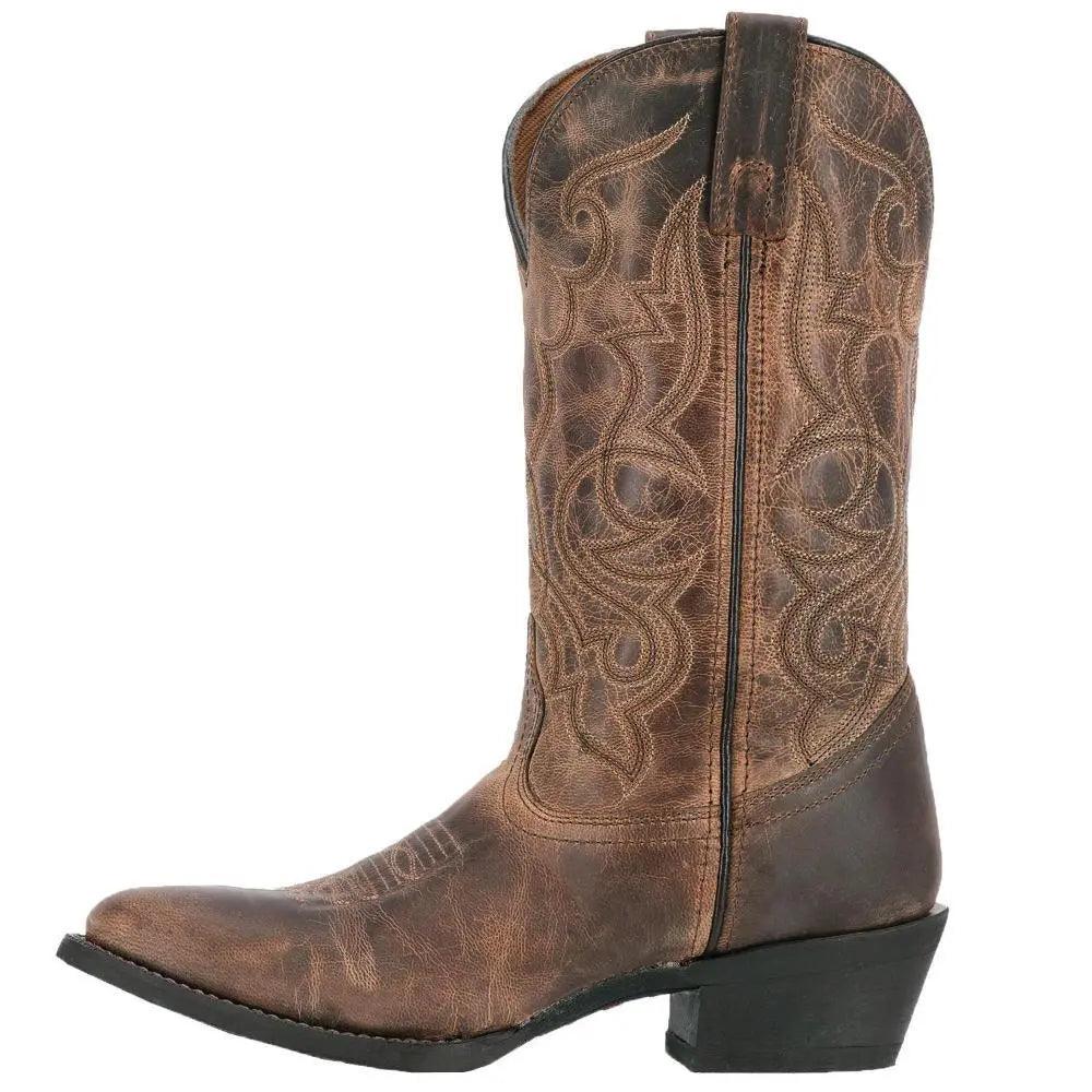 Laredo Maddie Round Toe Tan Leather Women's Cowboy Boot 51112 - BootSolution