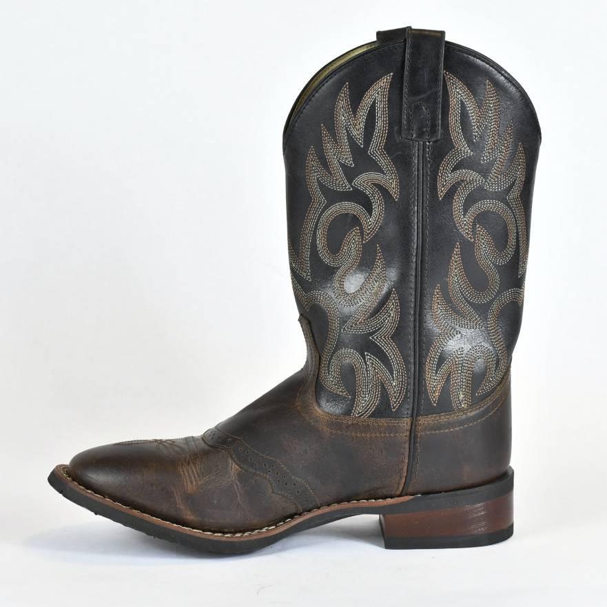 Laredo Round Toe Roper Cowboy Boot-Brown Leather-Men's 4-25 - BootSolution