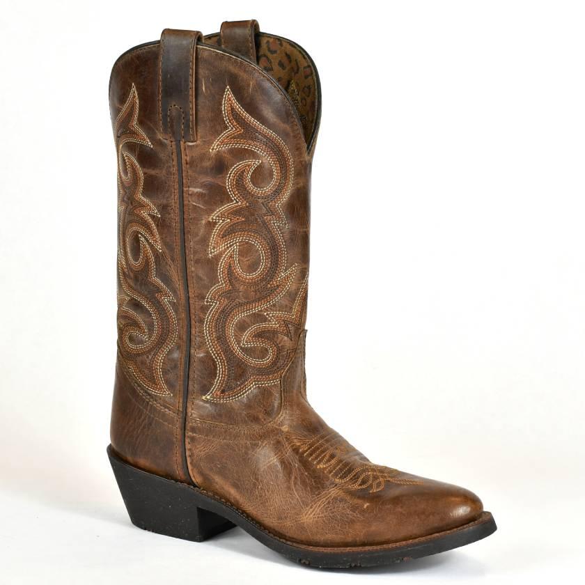 Laredo Women's Western BootWestern ToeDistressed Brown Leather Boots