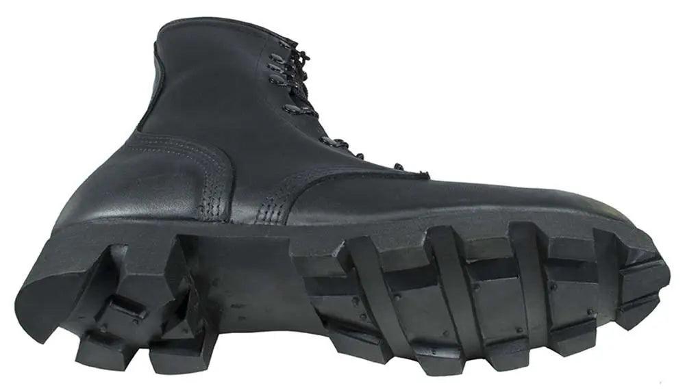 McRae Black All-Leather Combat Boot with Panama Sole 6189 - BootSolution