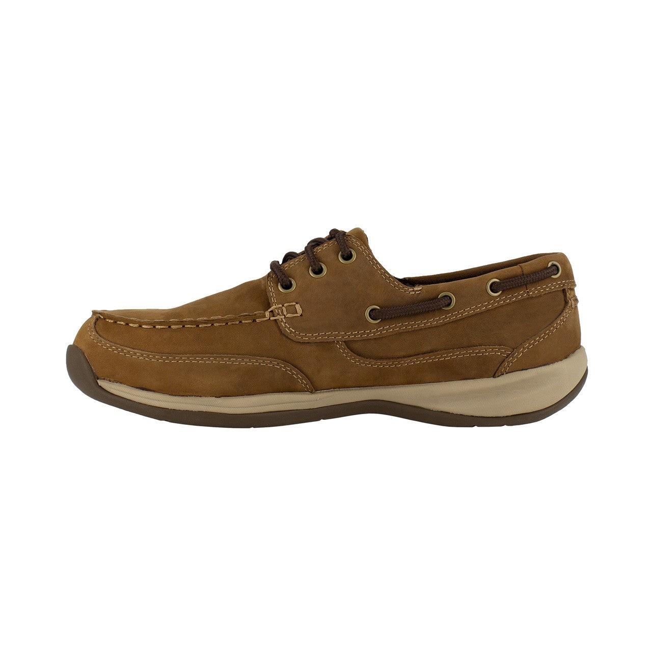 Rockport Men’s Brown Steel Toe Boat Shoe RK6736 - BootSolution