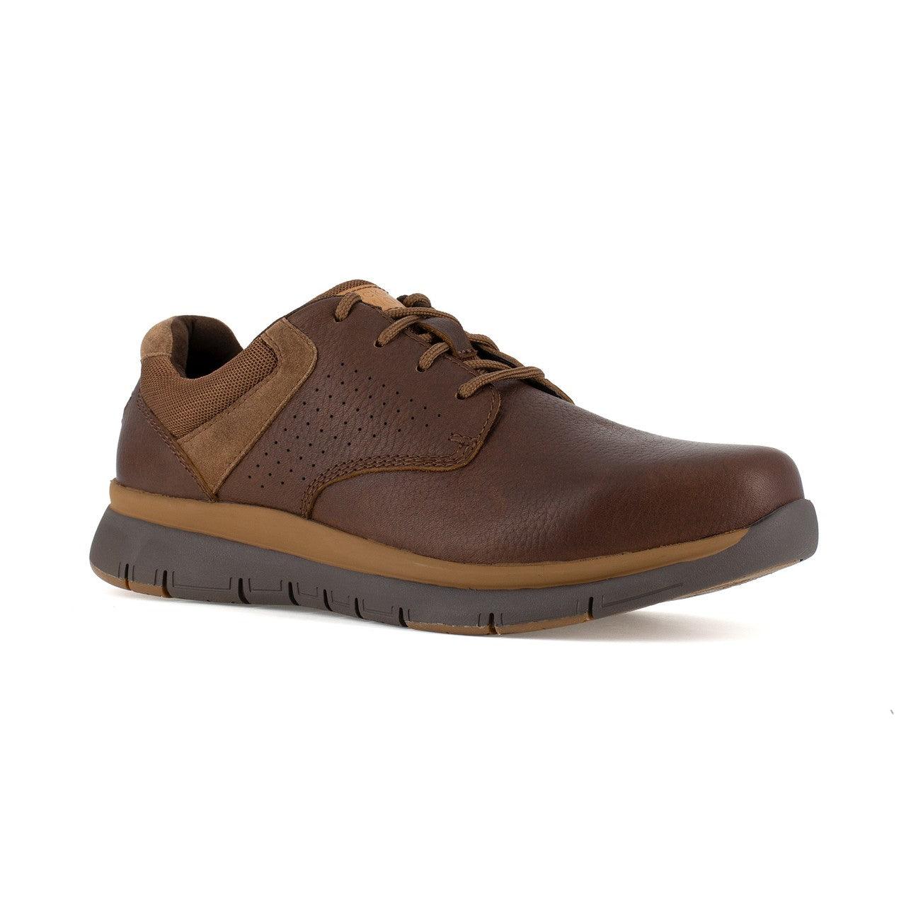Rockport Works Shoes RK5700 Men's Brown Steel Toe Primetime Casual Oxford Work Shoe