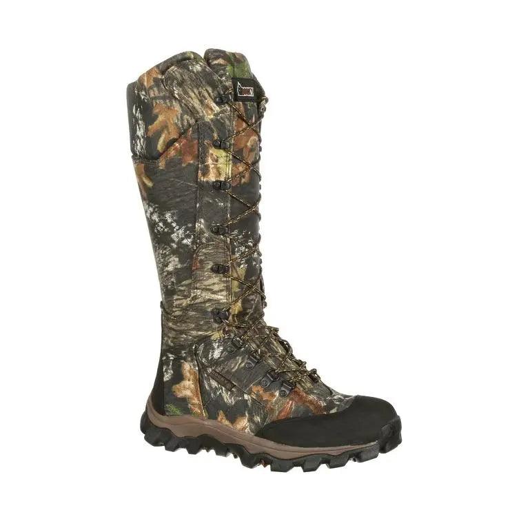 Rocky Lace-Up Side-Zip Waterproof Mossy Oak Snake Proof Hunting Boot 7379 - BootSolution