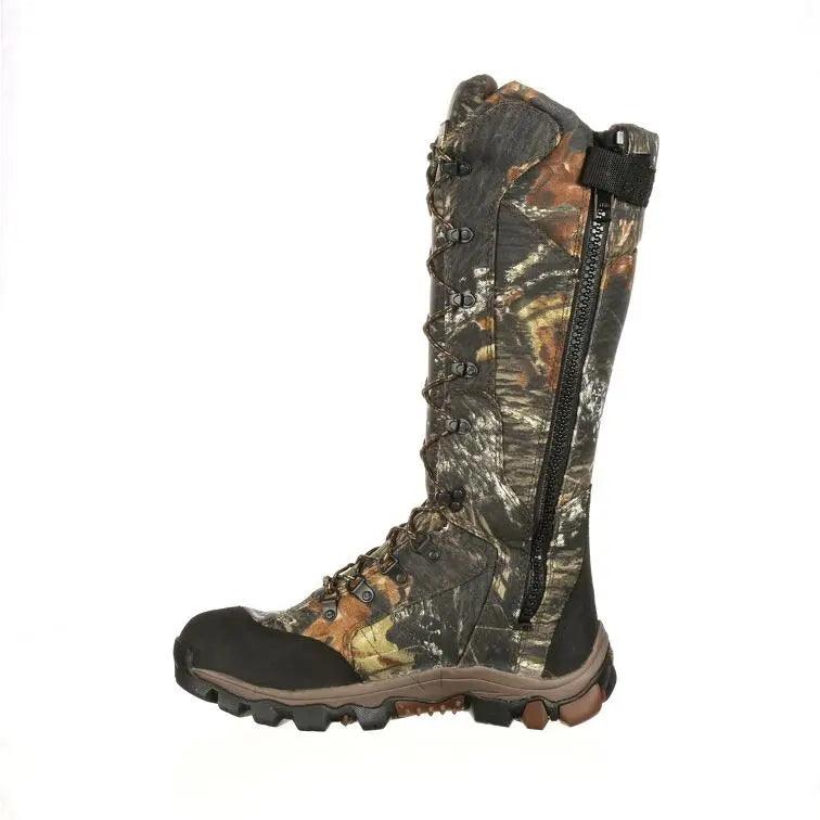 Rocky Lace-Up Side-Zip Waterproof Mossy Oak Snake Proof Hunting Boot 7379 - BootSolution