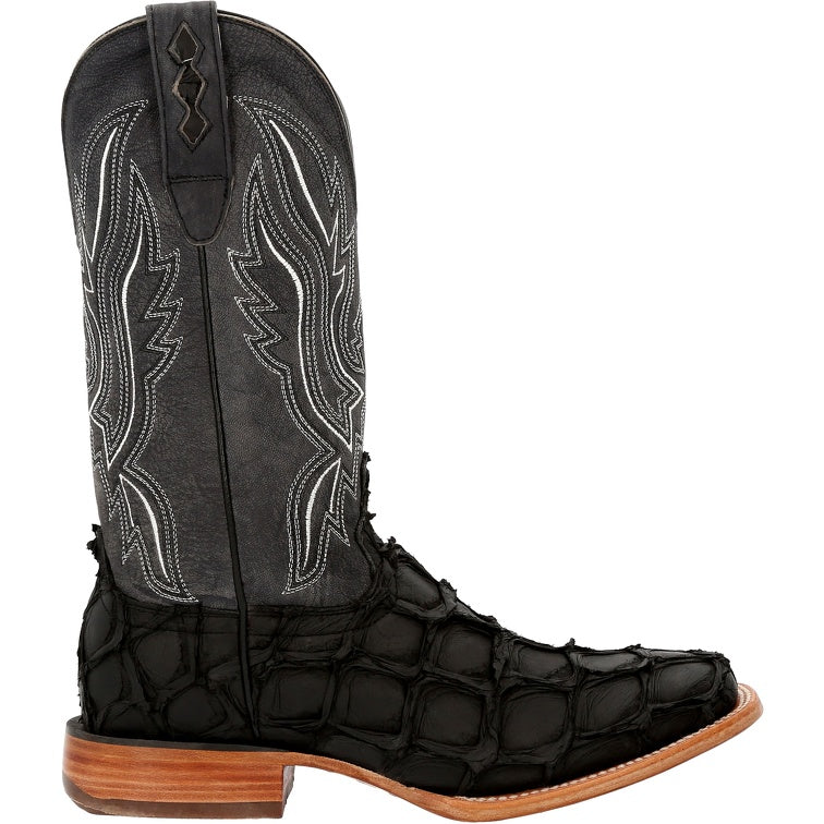 Durango Premium Exotics Matte Black Pirarucu Western Boot DDB0381