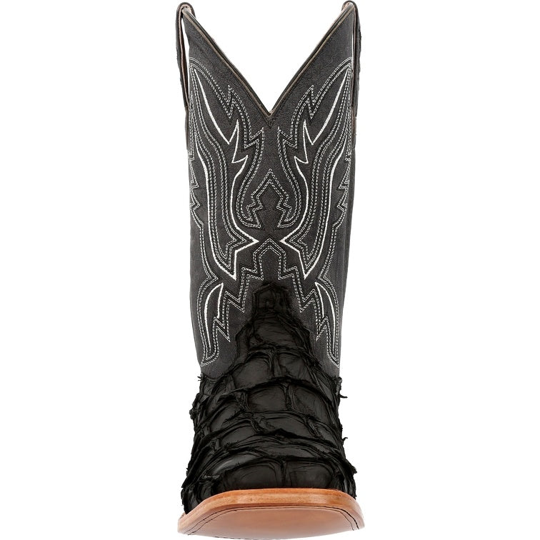 Durango Premium Exotics Matte Black Pirarucu Western Boot DDB0381