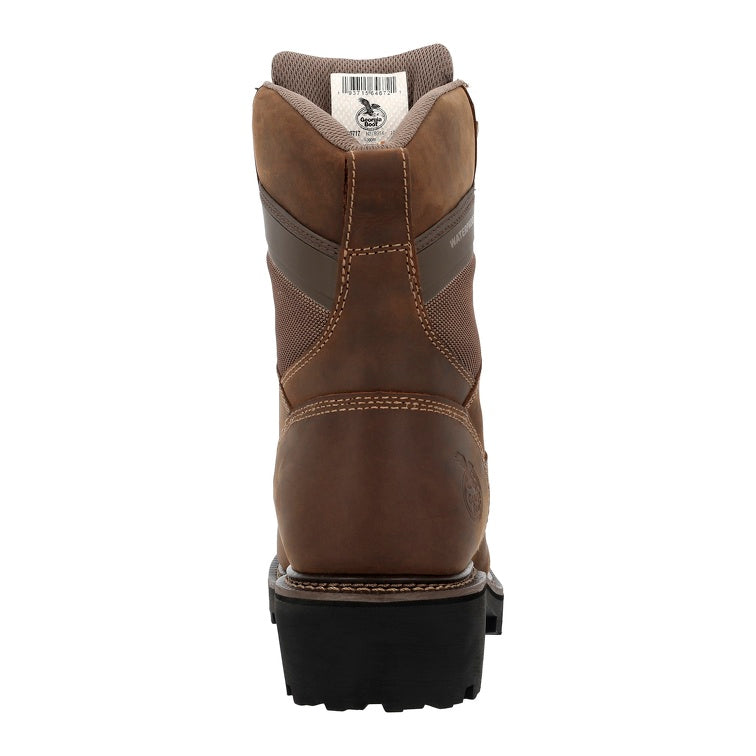 Georgia Boot Core 37 9" Scalloped Heel Waterproof Logger Work Boot GB00717