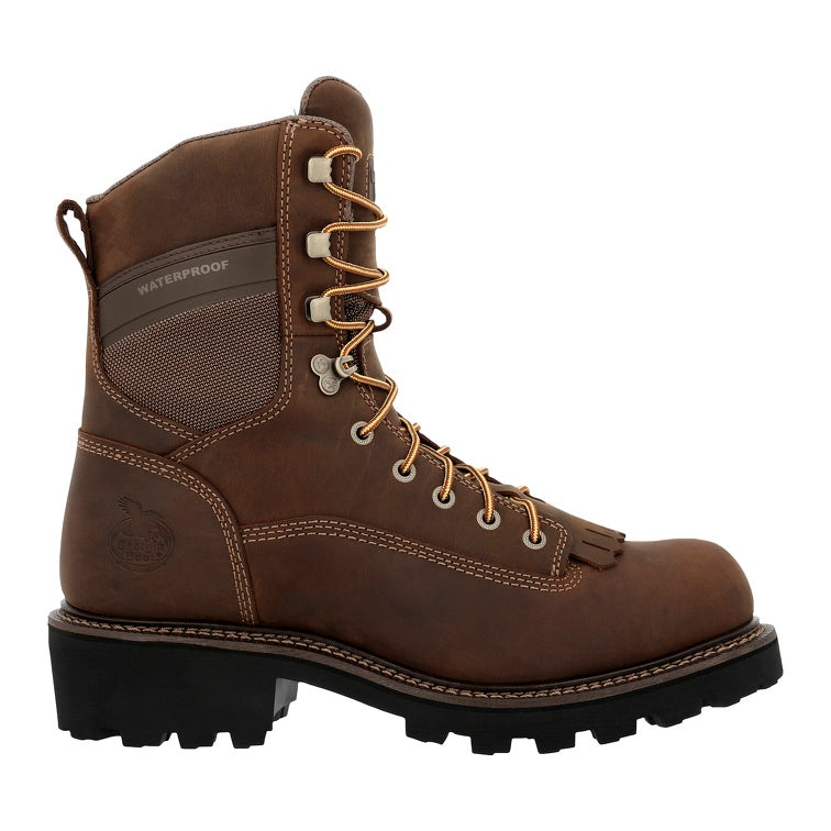 Georgia Boot Core 37 9" Scalloped Heel Waterproof Composite Toe Logger Work Boot GB00718