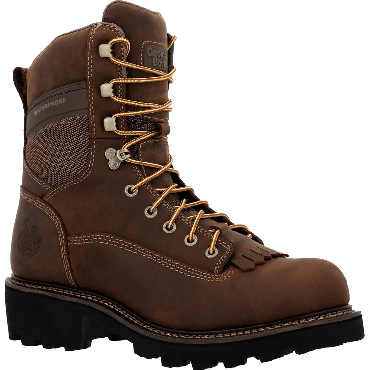 Georgia Boot Core 37 9" Scalloped Heel Waterproof Composite Toe Logger Work Boot GB00718