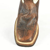 Buffalo Print Leather Square Toe Roper Cowboy Boots-Nocona-MD5331 - BootSolution