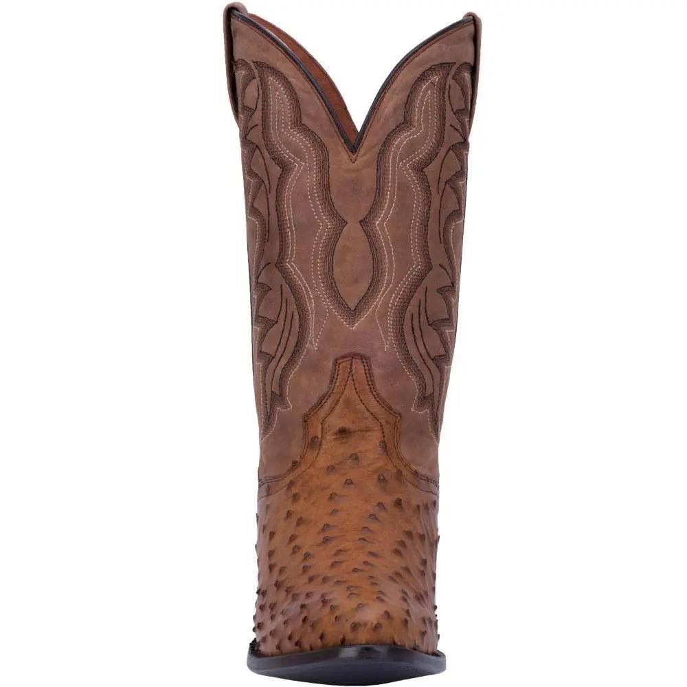 Dan Post Exotic Full Quill Ostrich Skin Round Toe Cowboy Boot DP2323 - BootSolution