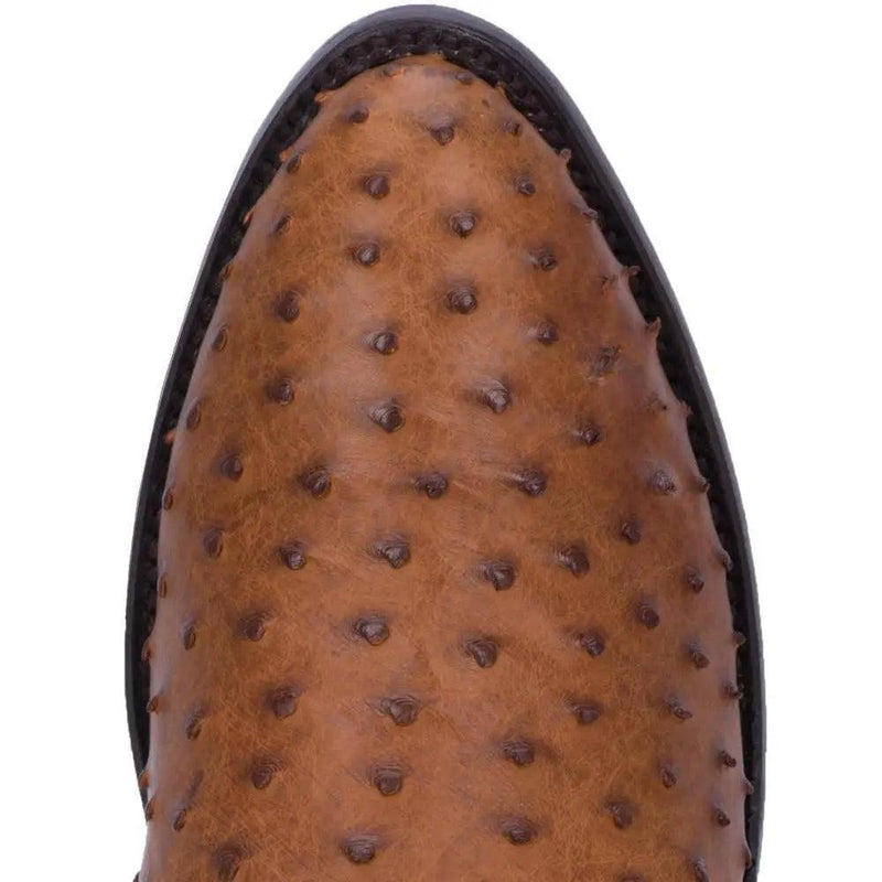 Dan Post Exotic Full Quill Ostrich Skin Round Toe Cowboy Boot DP2323 - BootSolution