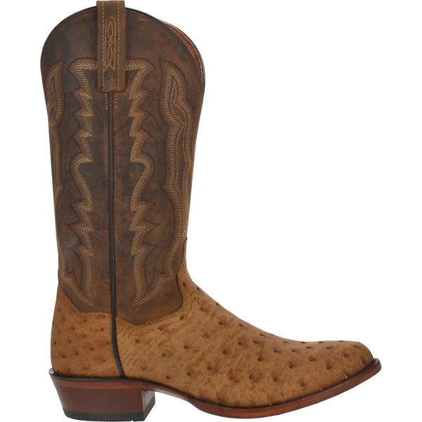 Dan Post Gehrig Ostrich Leather Round Toe Cowboy Boot DP3077 - BootSolution