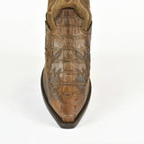 DAN POST MEN’S BROWN CAIMAN LEATHER COWBOY BOOT - BootSolution