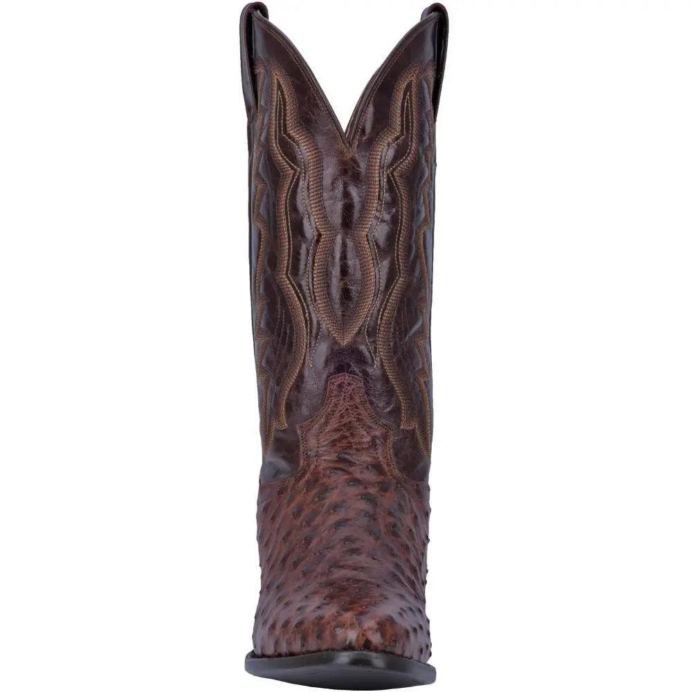 Dan Post Men's Exotic Full Quill Ostrich Round Toe Cowboy Boot DP3016 - BootSolution
