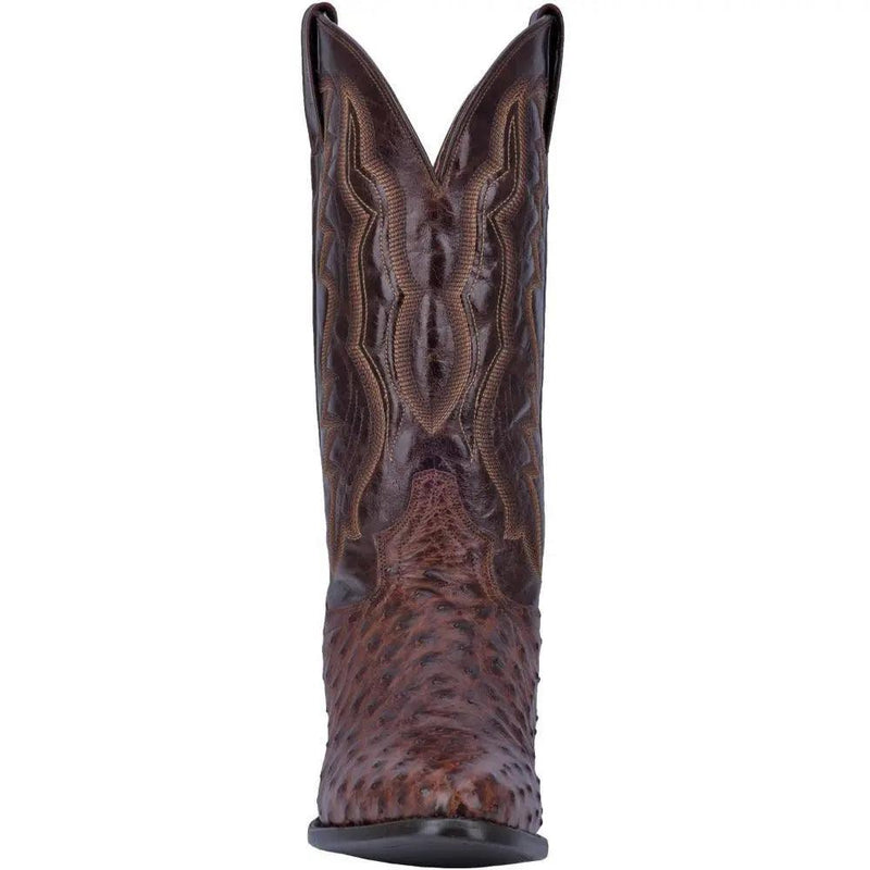 Dan Post Men's Exotic Full Quill Ostrich Round Toe Cowboy Boot DP3016 - BootSolution