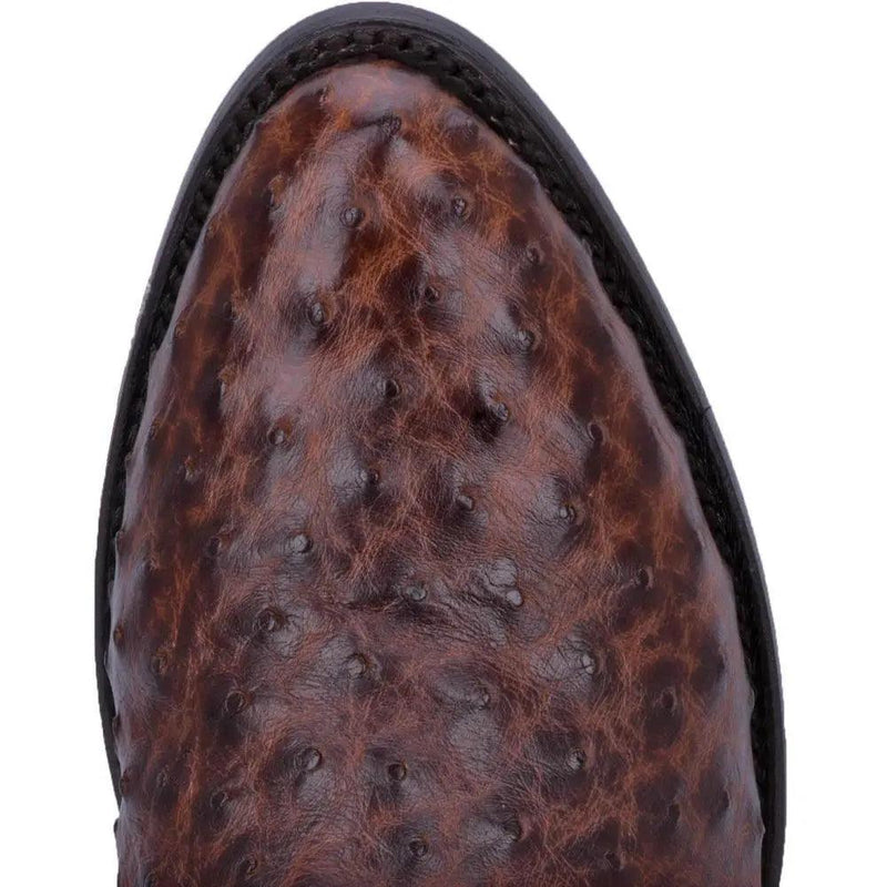 Dan Post Men's Exotic Full Quill Ostrich Round Toe Cowboy Boot DP3016 - BootSolution