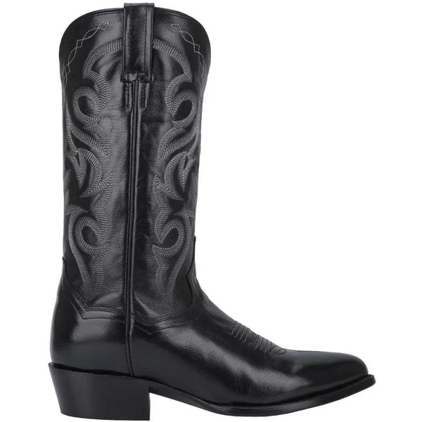 Dan Post Milwaukee Men's Black Leather Round Toe Cowboy Boot DP2110R - BootSolution