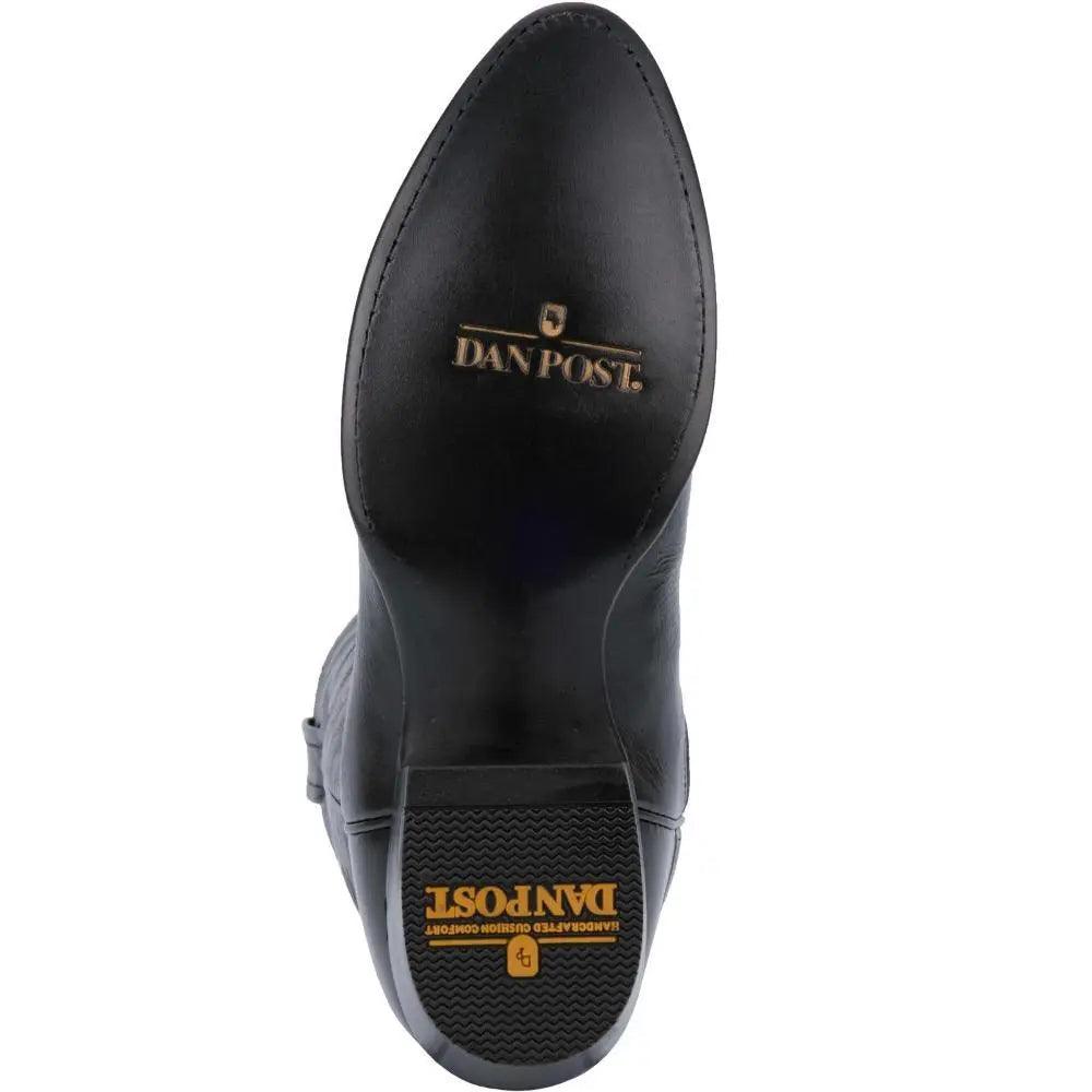 Dan Post Milwaukee Men's Black Leather Round Toe Cowboy Boot DP2110R - BootSolution
