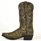 Dan Post Snip Toe Distressed Brown Leather Cowboy Boots 2-138 - BootSolution