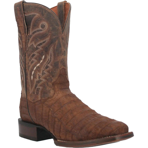 Dan Post Square Toe Caiman Leather Cowboy Boot DP4896 - BootSolution