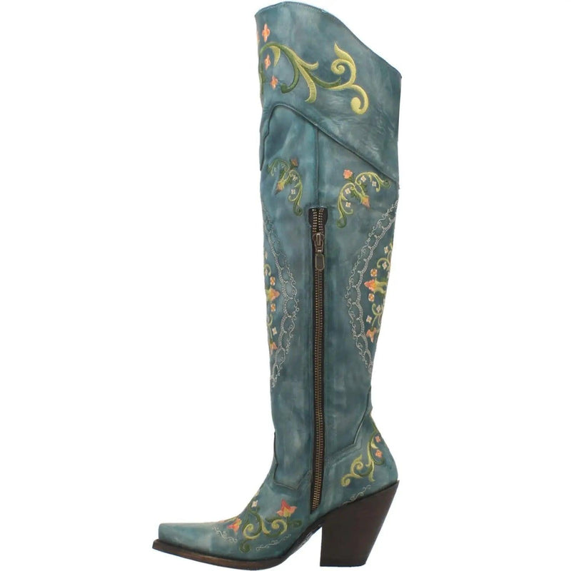 Dan Post Women's Floral Cowgirl Soft Leather Boot DP3271 - BootSolution