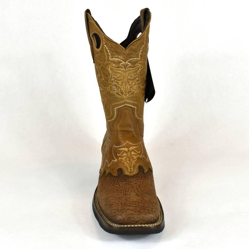Denver Mountain Rubber Sole Cowboy Boot-French Toe, Oryx Nubuck Shoulder - BootSolution
