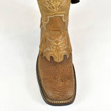Denver Mountain Rubber Sole Cowboy Boot-French Toe, Oryx Nubuck Shoulder - BootSolution