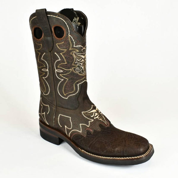 Denver Mountain Rubber Sole Cowboy Boots- Brown Shoulder French Toe 830-S - BootSolution