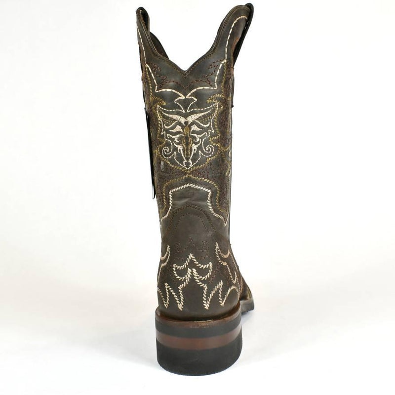 Denver Mountain Rubber Sole Cowboy Boots- Brown Shoulder French Toe 830-S - BootSolution