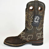 Denver Mountain Rubber Sole Cowboy Boots- Brown Shoulder French Toe 830-S - BootSolution