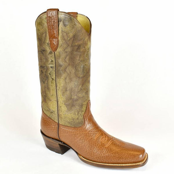 Denver Mountain Western Riding Boot with Tan Shoulder Leather, Riding Heel - BootSolution