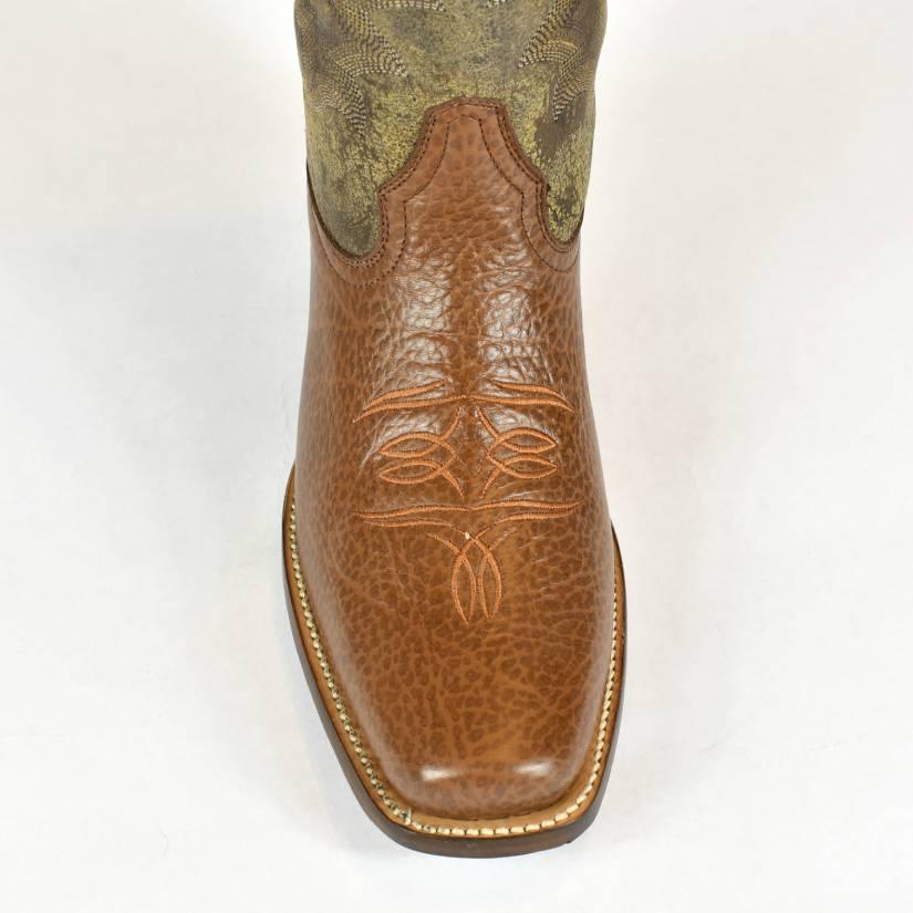 Denver Mountain Western Riding Boot with Tan Shoulder Leather, Riding Heel - BootSolution