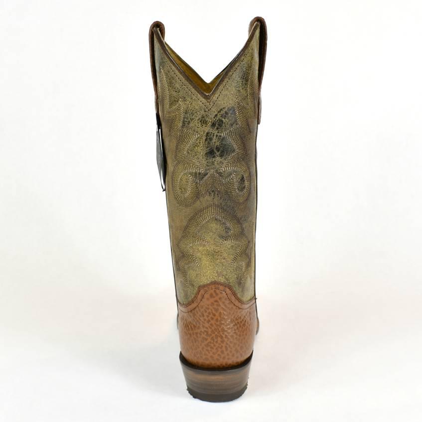 Denver Mountain Western Riding Boot with Tan Shoulder Leather, Riding Heel - BootSolution