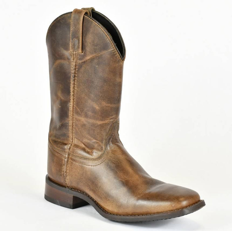Dingo Boot Men's Brown Leather Square Toe Roper 4-26 - BootSolution