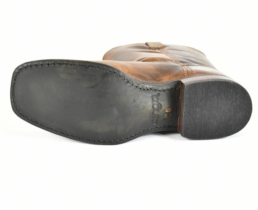 Dingo Boot Men's Brown Leather Square Toe Roper 4-26 - BootSolution
