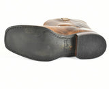 Dingo Boot Men's Brown Leather Square Toe Roper 4-26 - BootSolution
