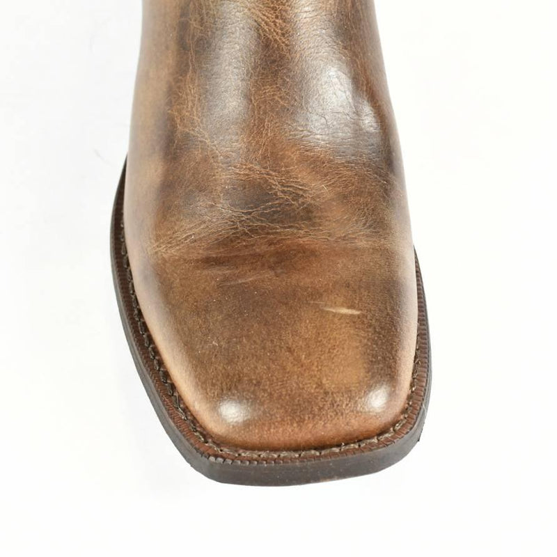 Dingo Boot Men's Brown Leather Square Toe Roper 4-26 - BootSolution
