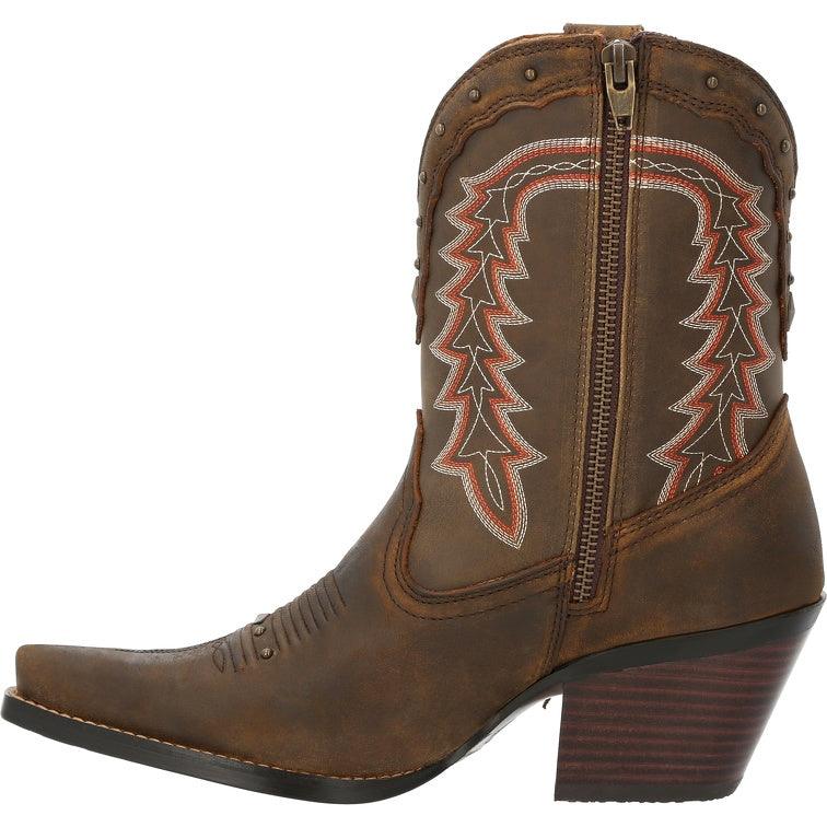 Durango Crush Women’s Roasted Pecan Bootie Western Boot DRD0430 - BootSolution